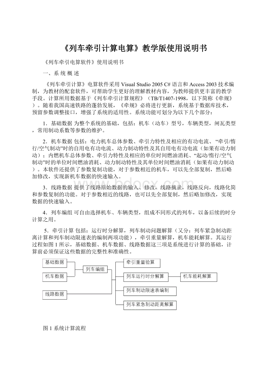 《列车牵引计算电算》教学版使用说明书.docx_第1页