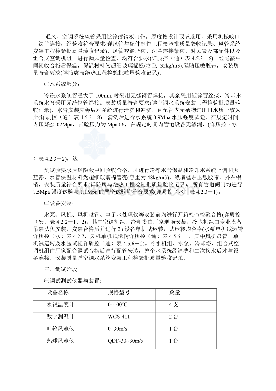 XX客运中心通风空调系统调试报告文档格式.docx_第3页