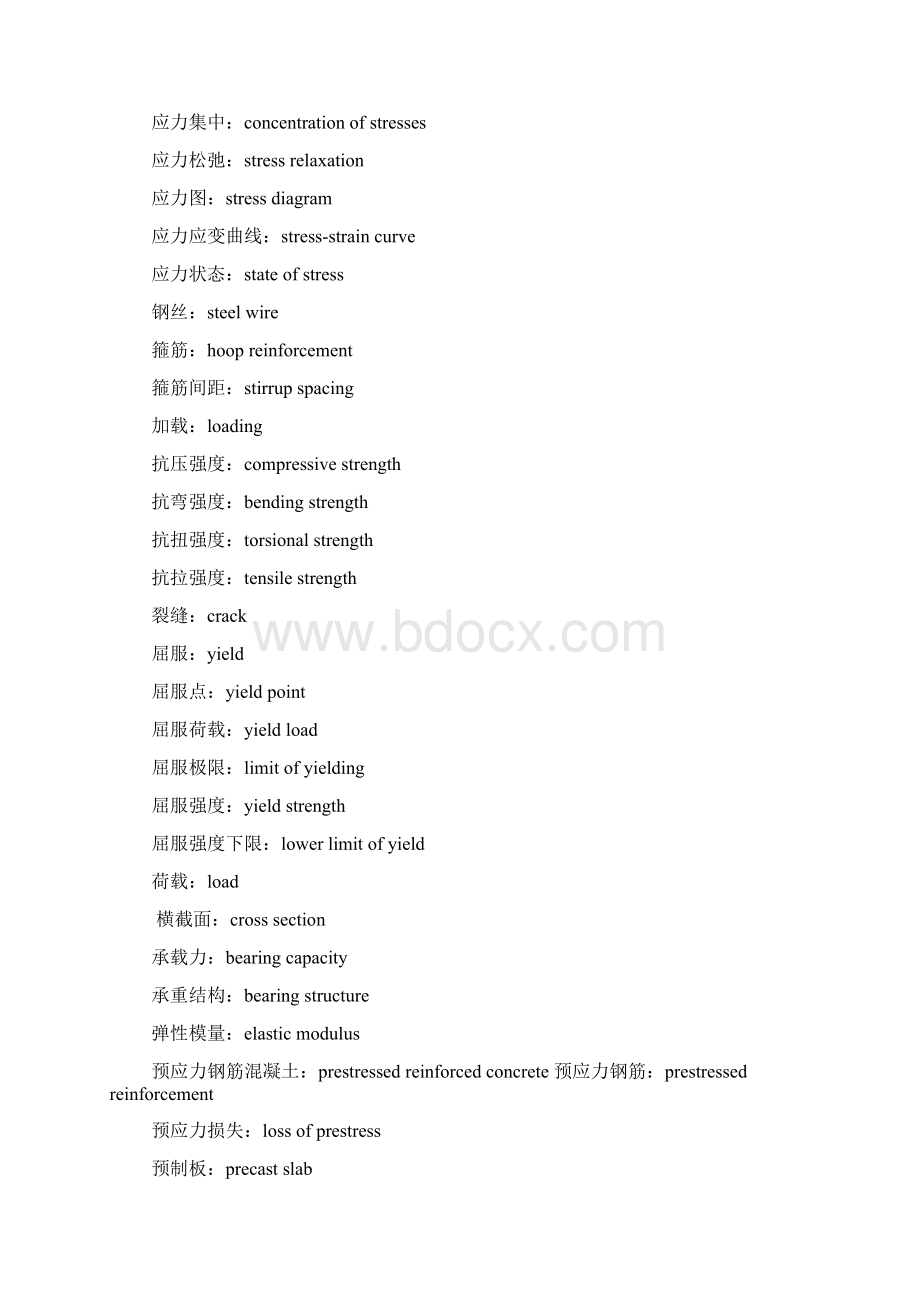 建筑专业土木工程词汇及术语中英文对照.docx_第2页