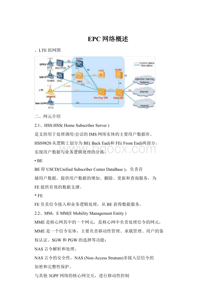 EPC网络概述Word下载.docx