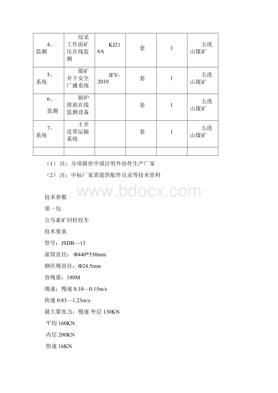 煤矿设备招标.docx_第2页