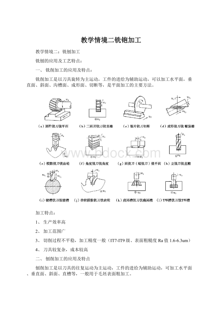 教学情境二铣铇加工.docx_第1页