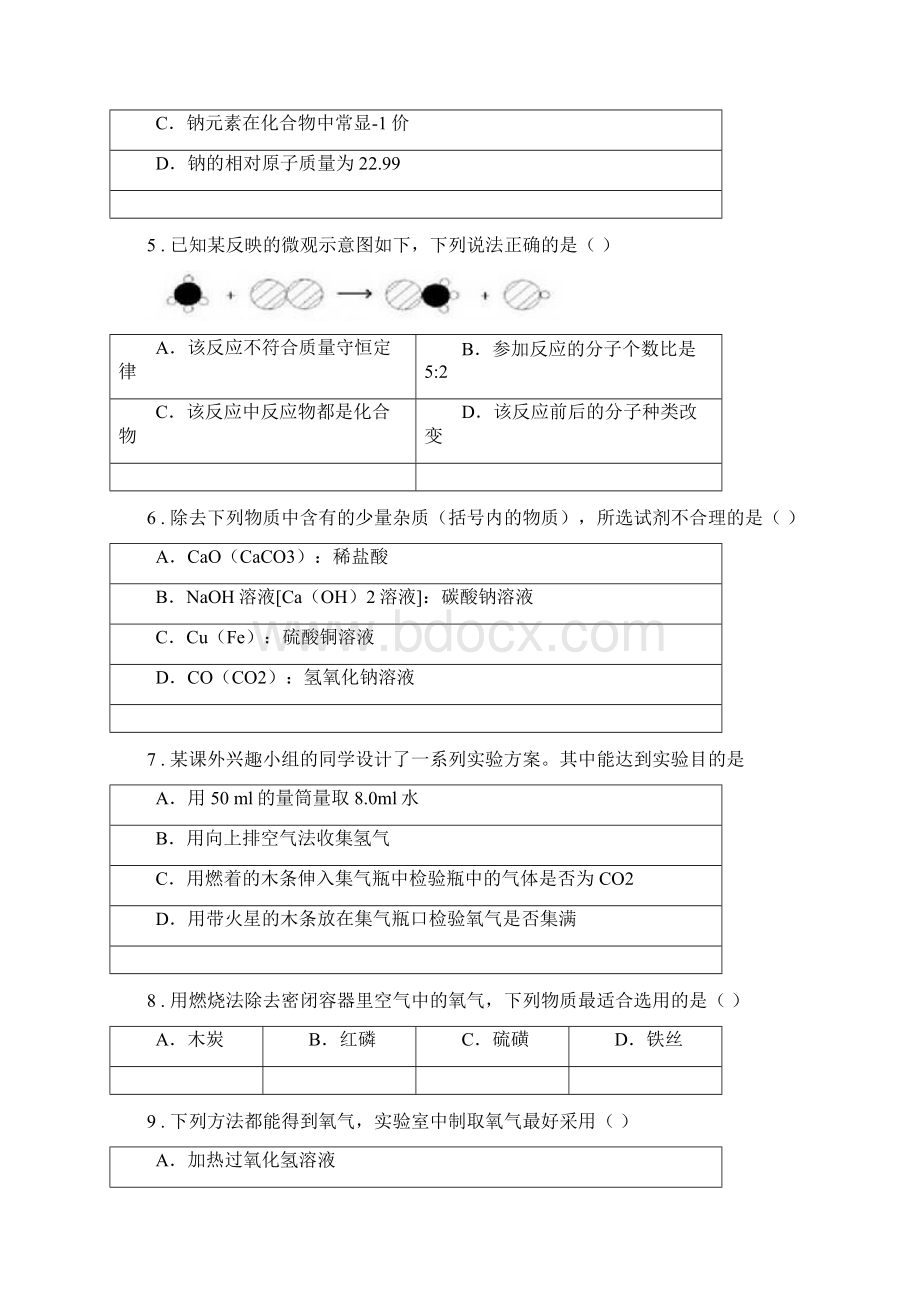 陕西省春秋版九年级下学期中考二模化学试题II卷.docx_第2页