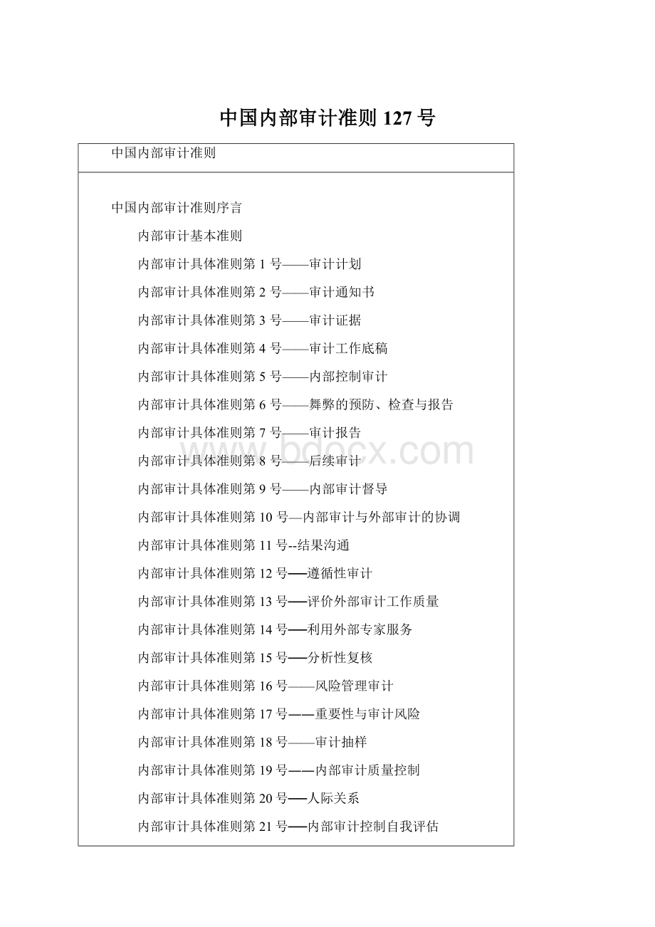 中国内部审计准则127号Word文件下载.docx