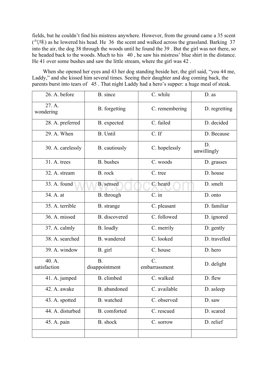 高考英语短二轮完形填空练习及答案.docx_第3页