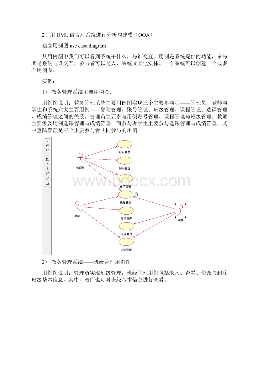 南邮软件工程课程设计实验报告教务管理系统Word格式文档下载.docx_第3页