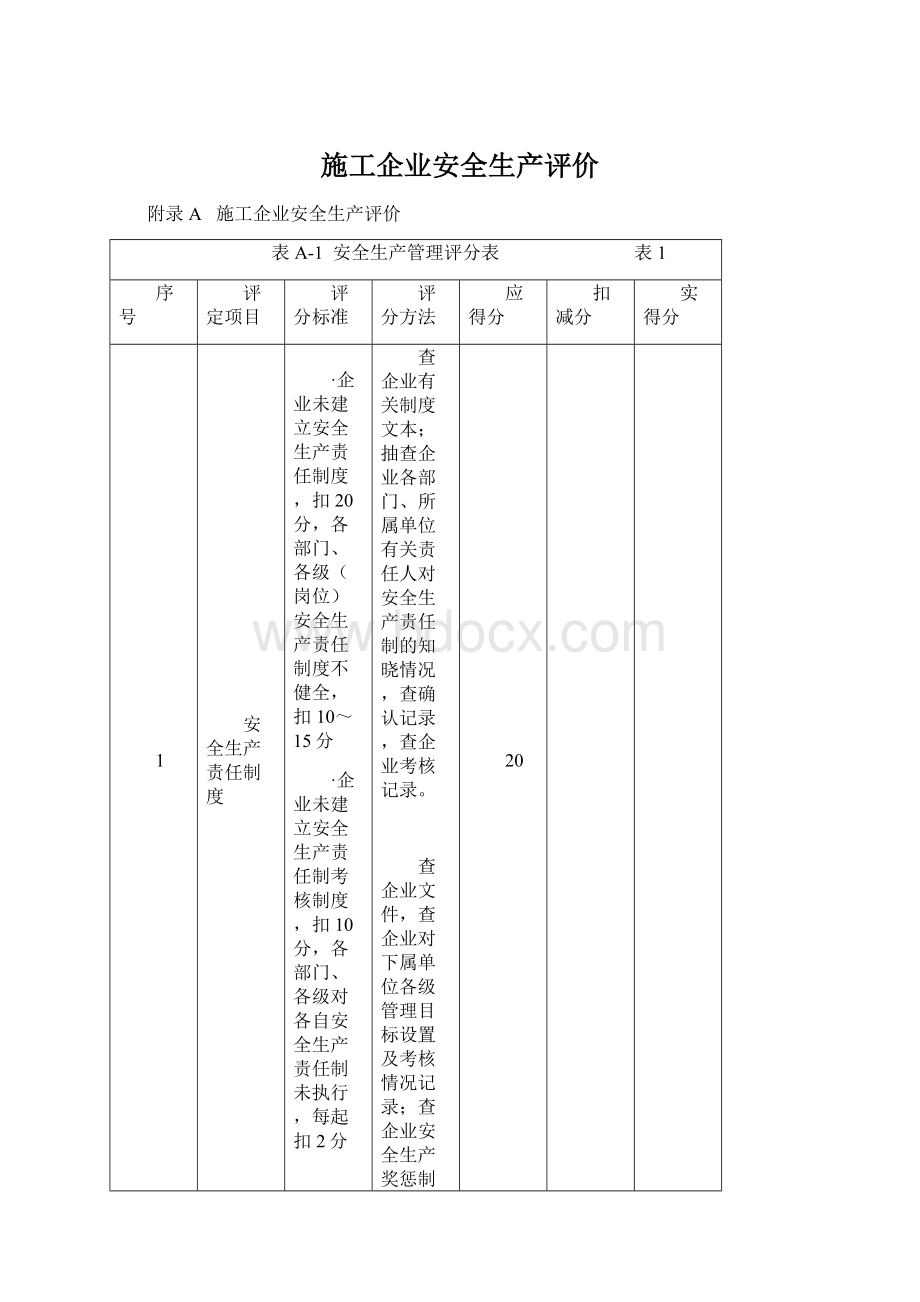 施工企业安全生产评价.docx_第1页