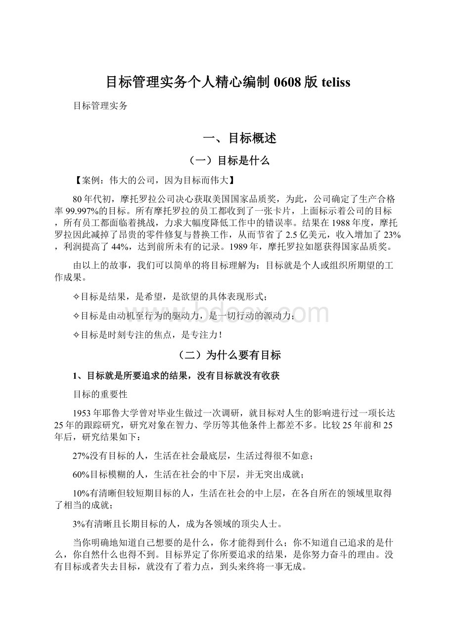 目标管理实务个人精心编制0608版teliss文档格式.docx