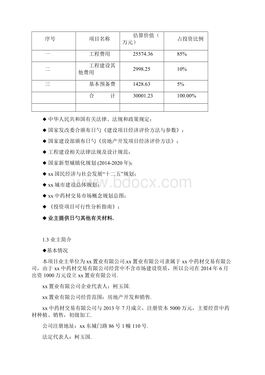 XX中药材交易市场建设项目可行性研究报告.docx_第3页