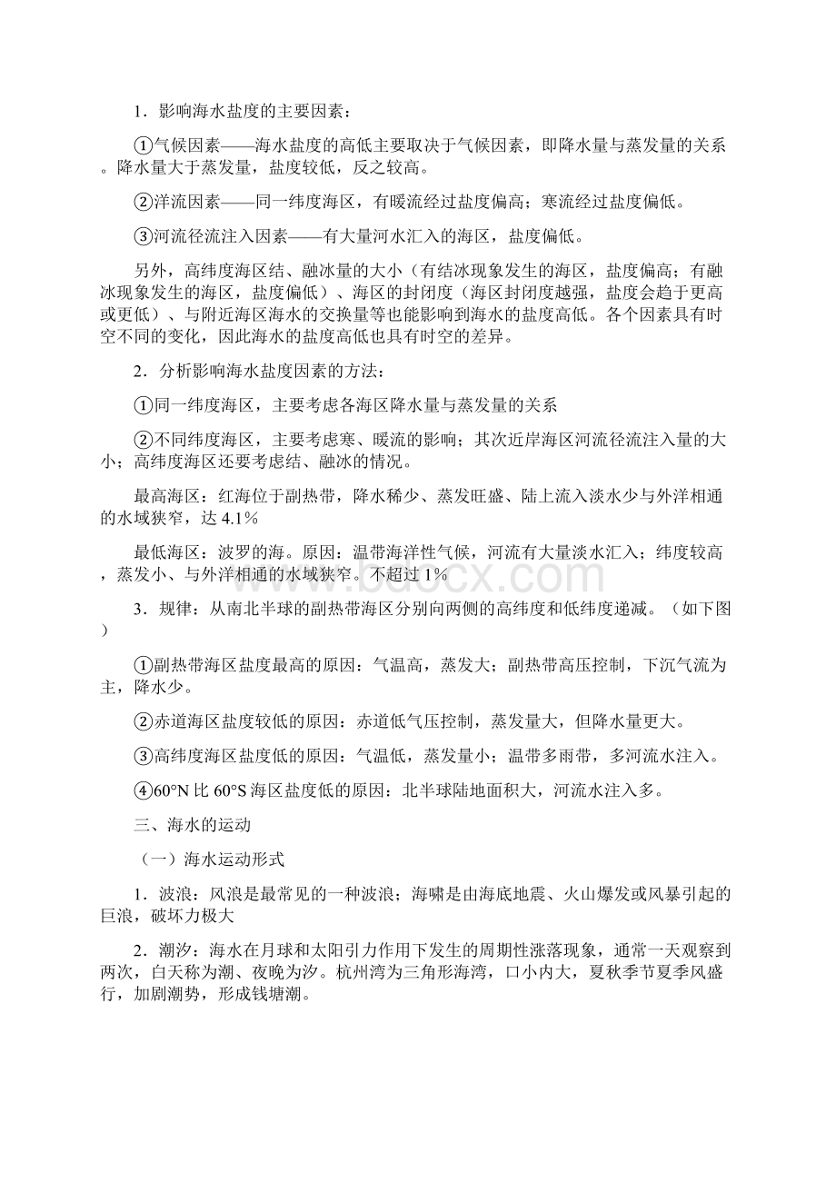 高考地理第二轮复习专题海洋环境.docx_第3页