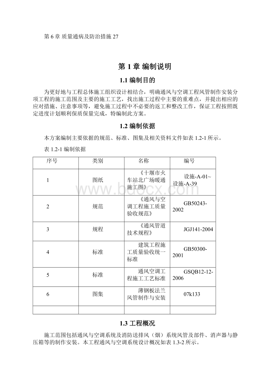 通风空调风管制作安装施工专业技术方案.docx_第3页