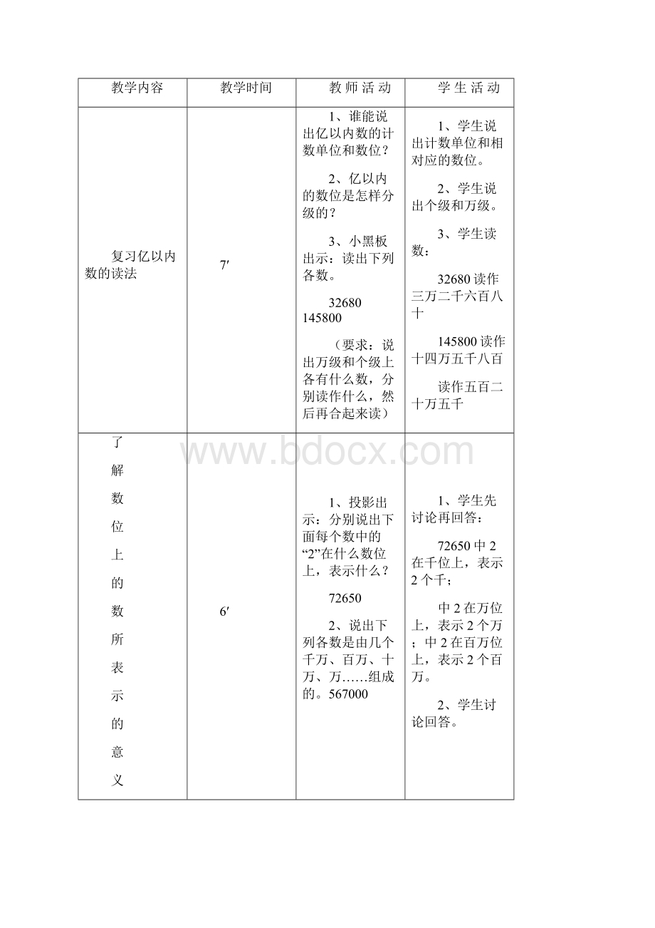 人教版四年级数学上册第一单元《大数的认识》教案2.docx_第3页