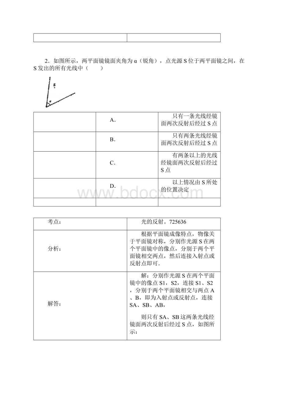 初中物理光学经典题Word格式.docx_第2页