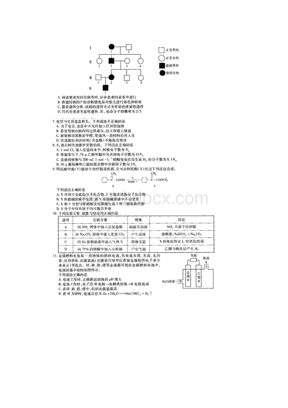 届河南省濮阳市高三第三次模拟考试理综试题扫描版文档格式.docx_第2页