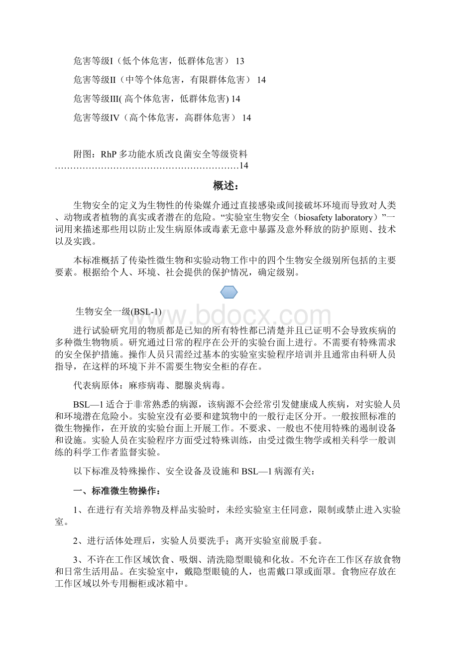 生物安全等级概述概要Word格式.docx_第2页