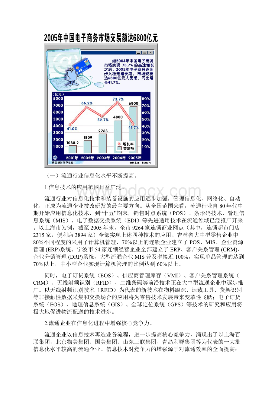 中国商品流通领域信息化及电子商务发展情况Word格式文档下载.docx_第2页