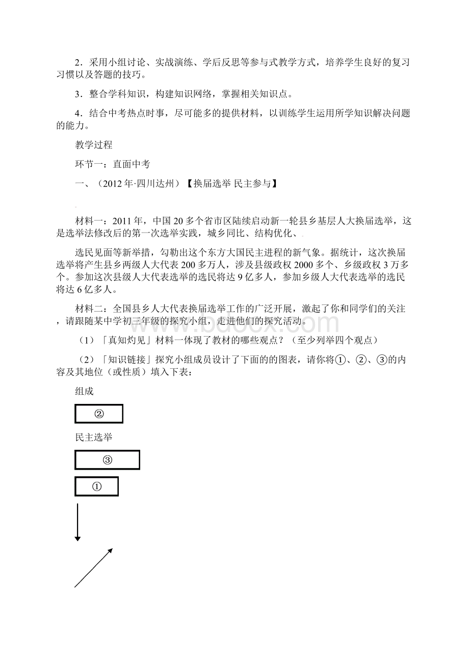 九年级思想品德《人民当家作主》教案.docx_第2页