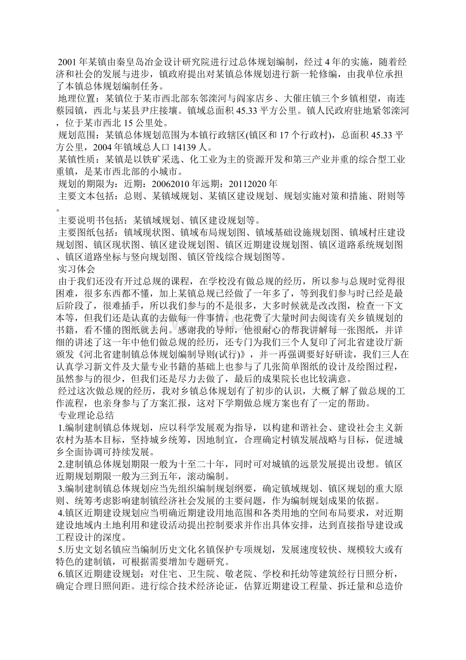 城市规划专业实习报告范文Word下载.docx_第3页