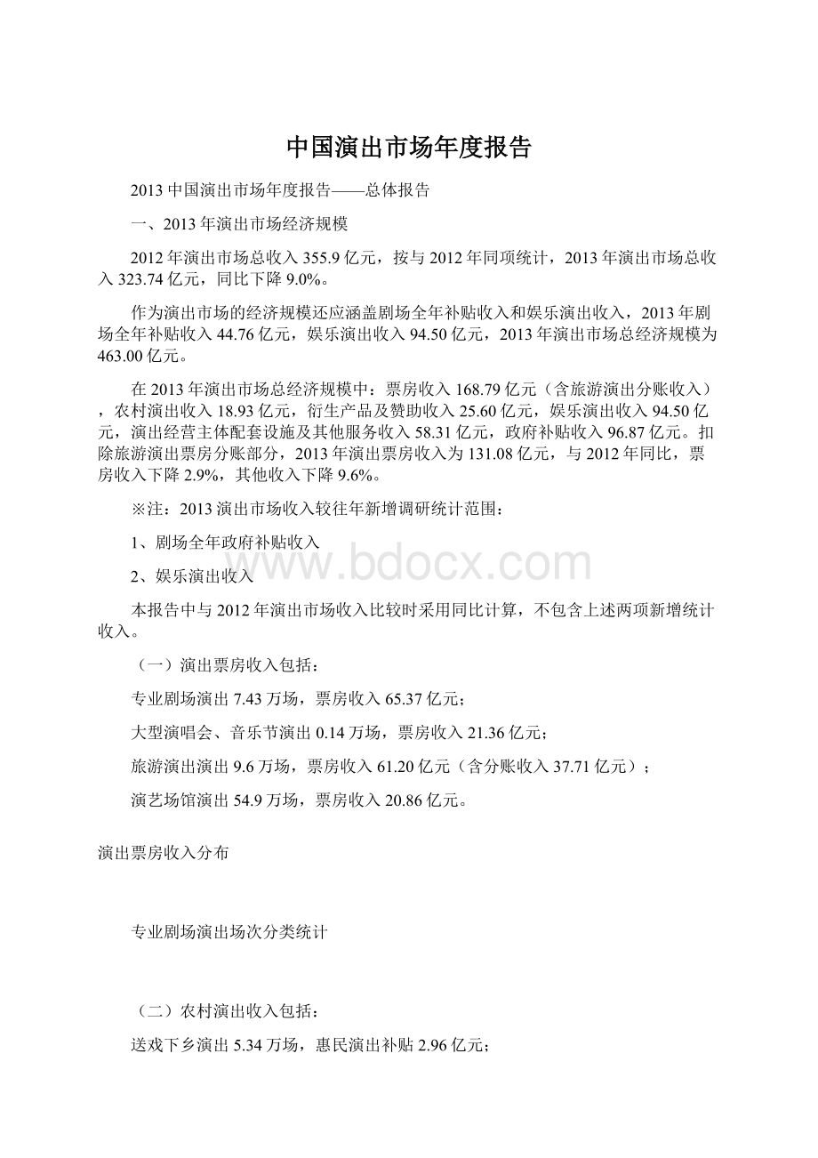 中国演出市场年度报告Word格式文档下载.docx_第1页