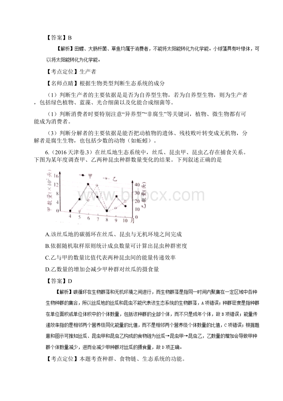 专题14生态系统和生态环境的保护三年高考生物试题分项版解析.docx_第3页