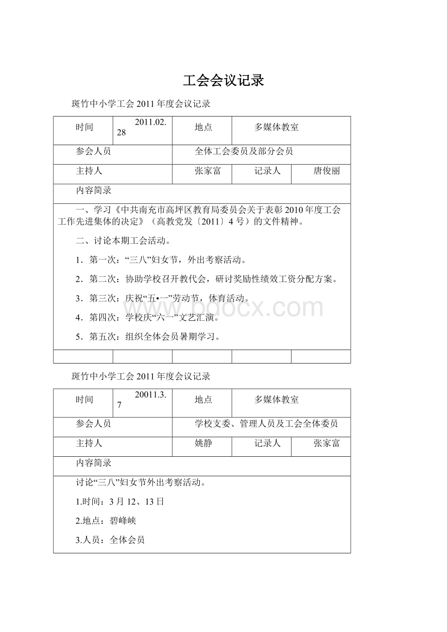 工会会议记录.docx_第1页