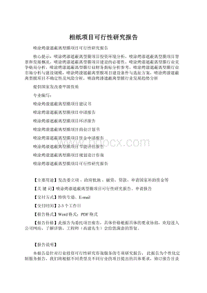 相纸项目可行性研究报告文档格式.docx