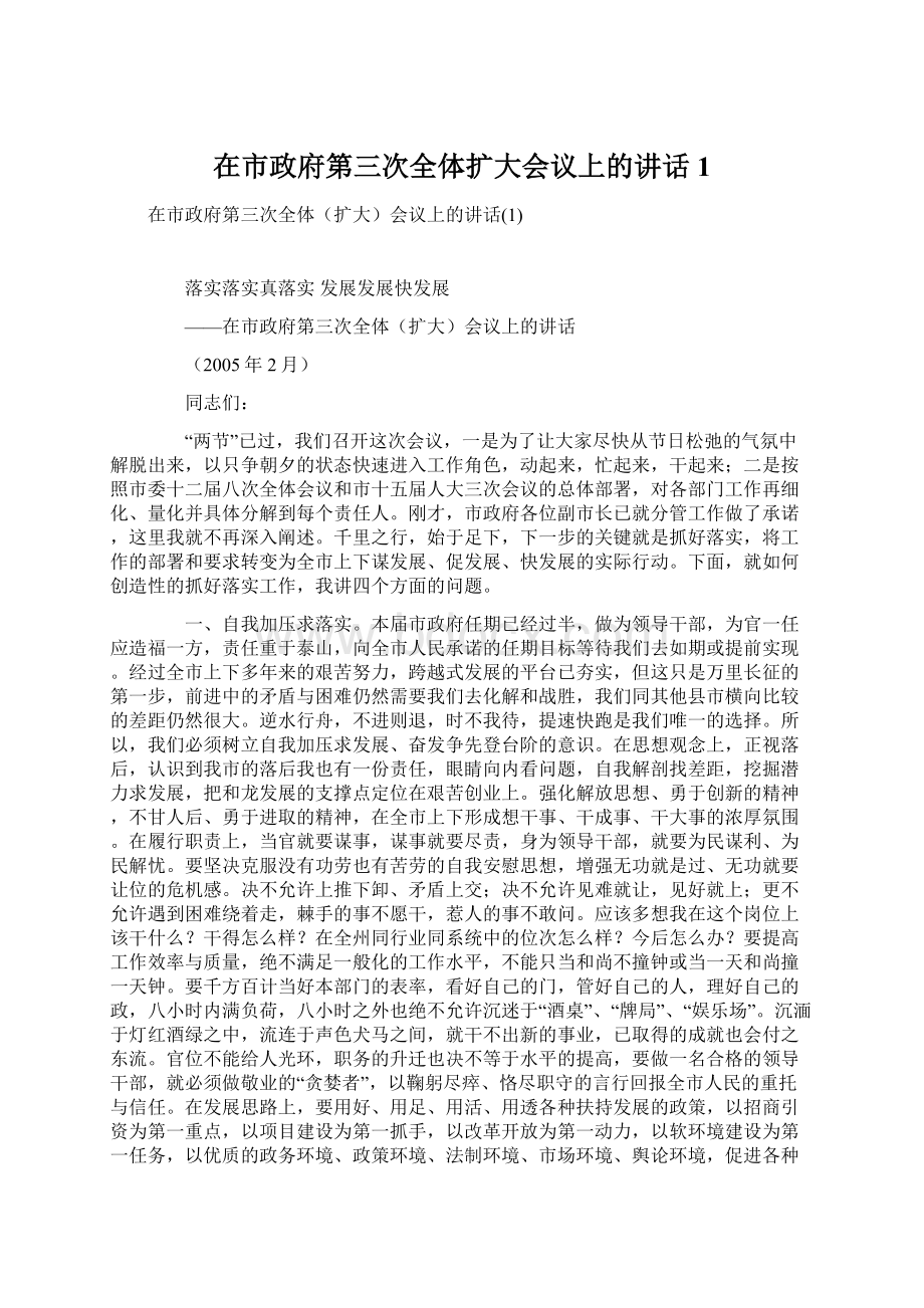 在市政府第三次全体扩大会议上的讲话1.docx