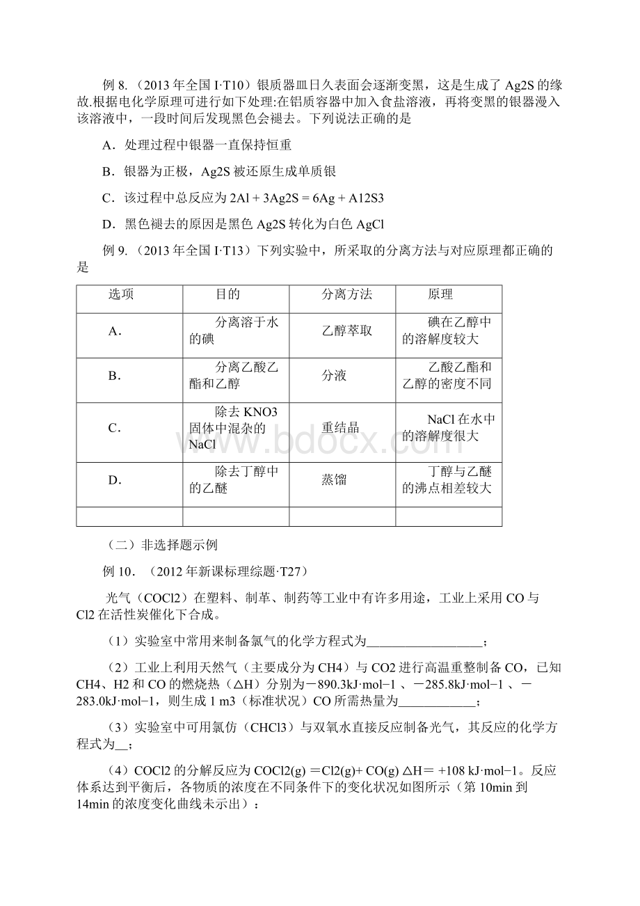 高考新课改化学考试大纲题型示例Word下载.docx_第3页