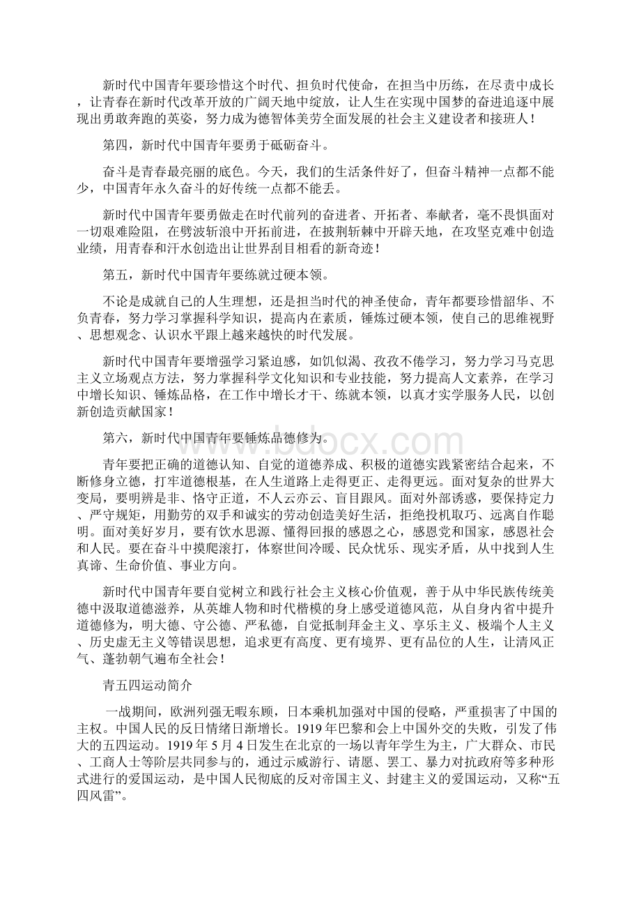 高考历史关于五四的考点素材梳理Word格式.docx_第2页