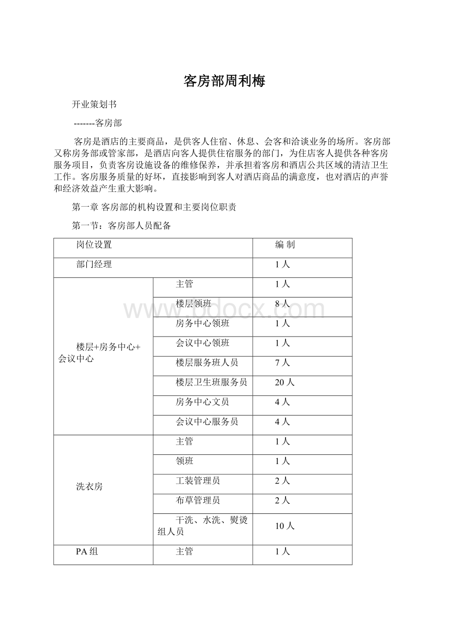 客房部周利梅Word下载.docx