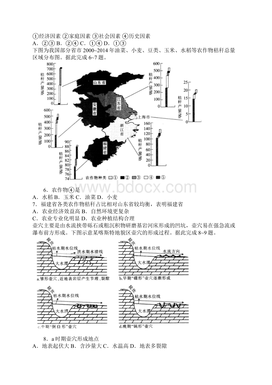 届山东省临沂市高三上学期期末考试地理试题Word文档下载推荐.docx_第2页