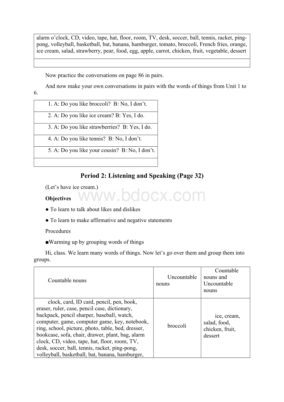 Unit6 Do you like bananas教学设计Word文件下载.docx_第3页