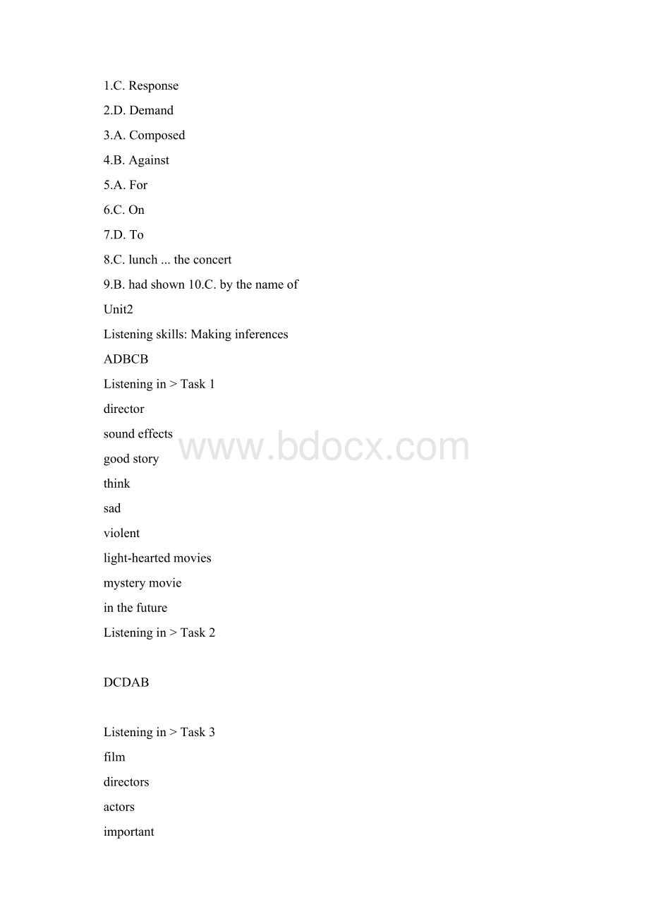 最新新视野大学英语视听说unittest110答案Word格式文档下载.docx_第2页