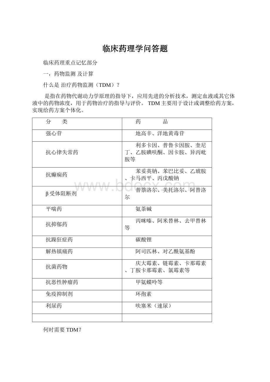 临床药理学问答题.docx_第1页