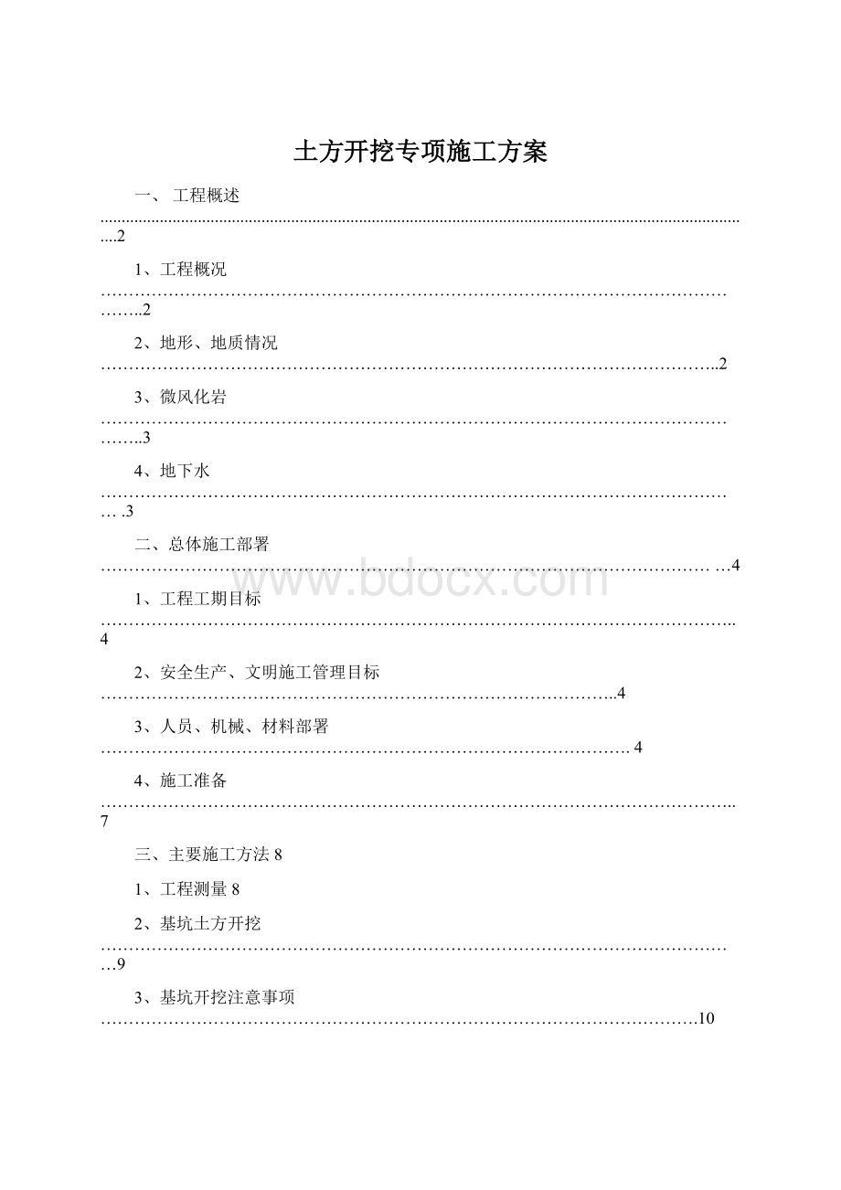 土方开挖专项施工方案.docx_第1页