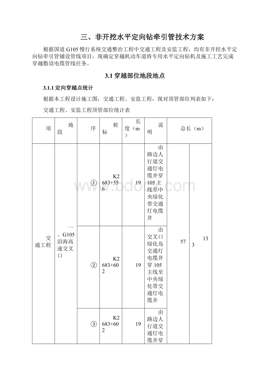 非开挖水平定向钻牵引管专项施工专业技术方案Word文档下载推荐.docx_第2页