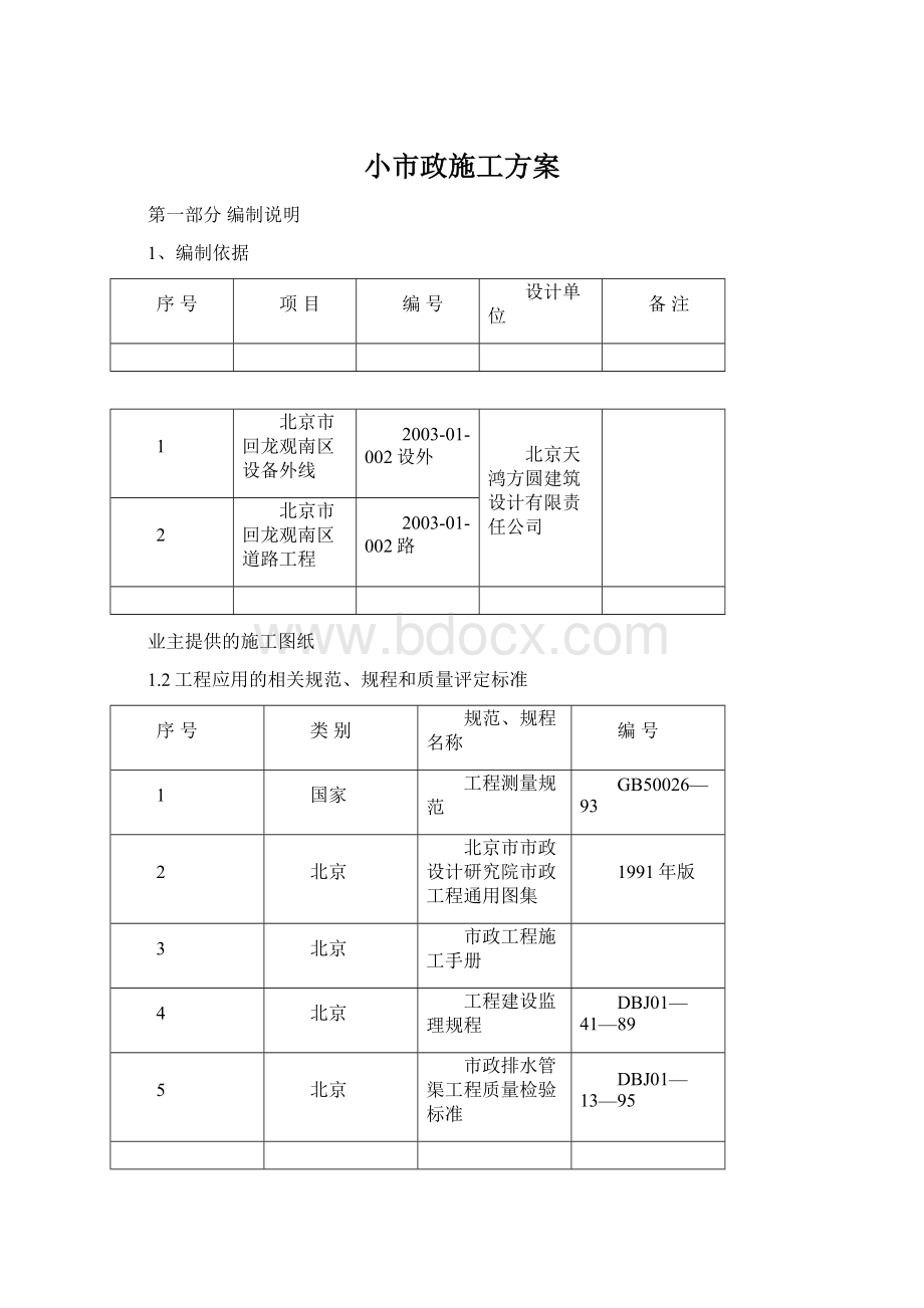 小市政施工方案Word下载.docx