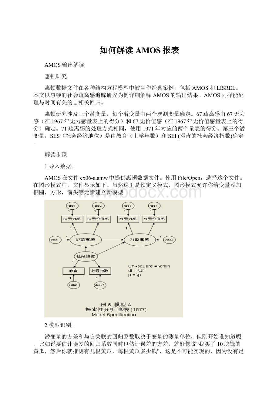 如何解读AMOS报表Word文件下载.docx_第1页