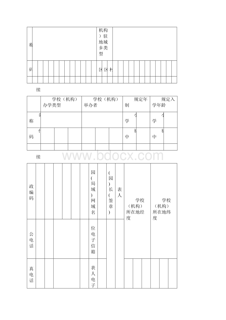 学年度基础教育学校事业统计报表空表.docx_第2页