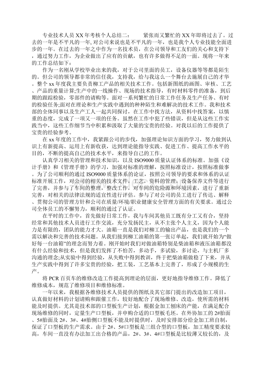 专业技术人员XX年考核个人总结.docx_第2页