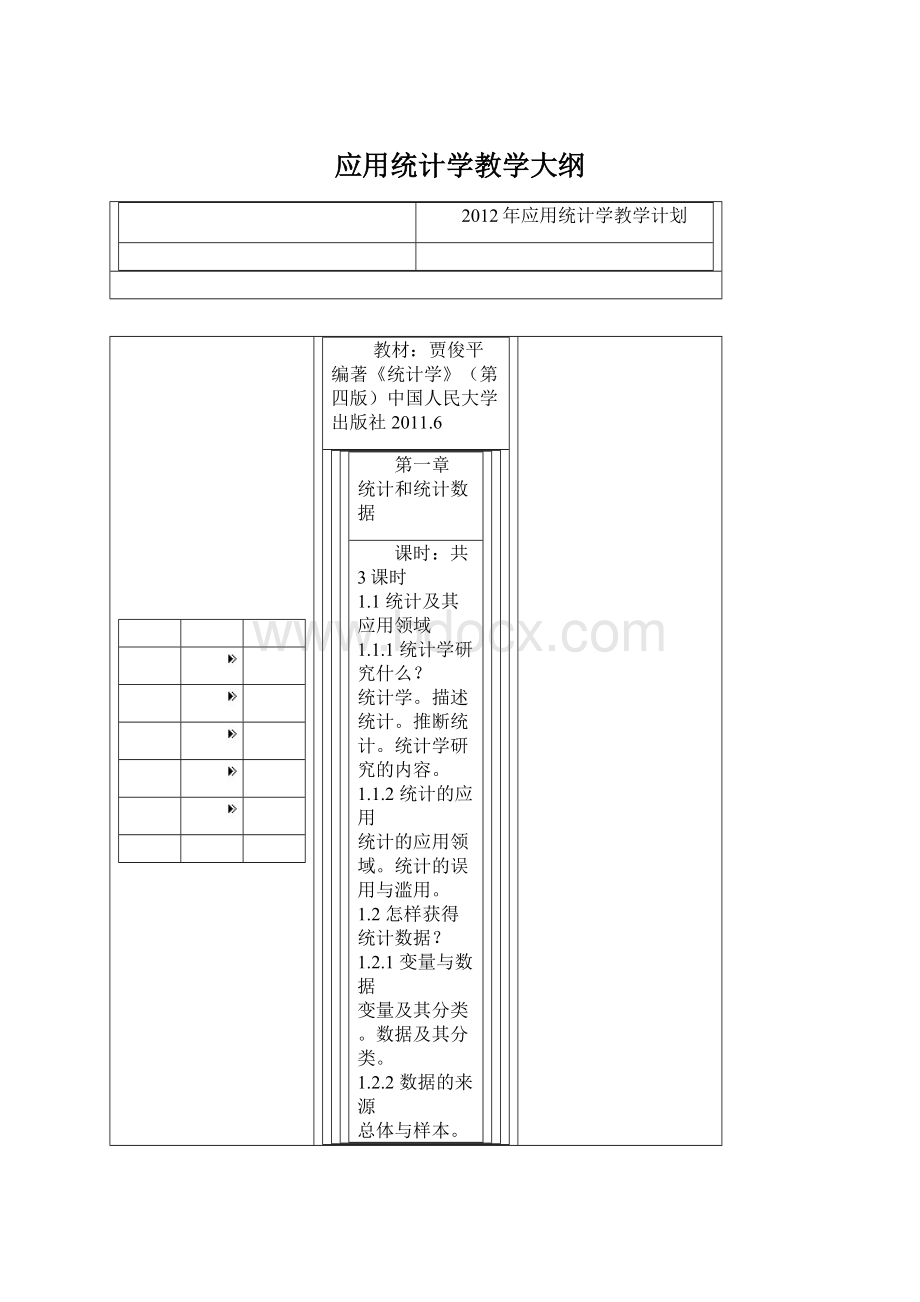 应用统计学教学大纲.docx