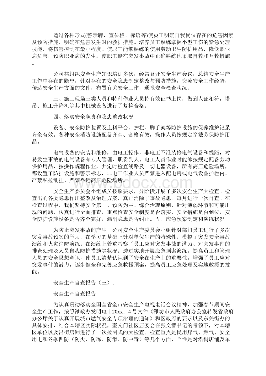 安全生产自查报告10篇Word格式文档下载.docx_第3页