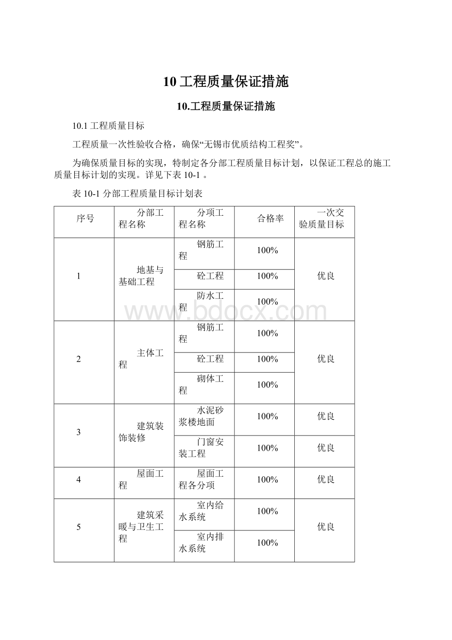 10工程质量保证措施文档格式.docx