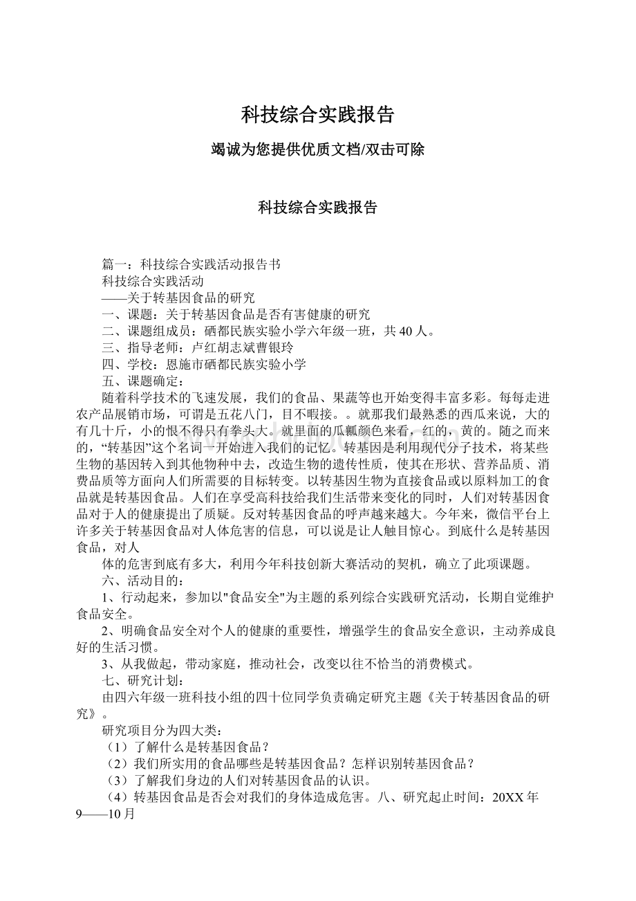 科技综合实践报告.docx_第1页