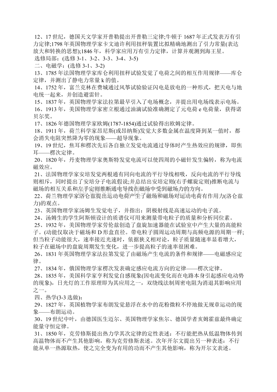 高考高中物理学史知识点Word格式文档下载.docx_第2页