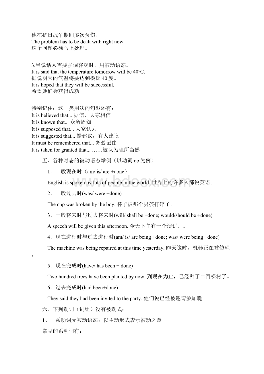 最全初中英语语法之被动语态Word文档下载推荐.docx_第3页