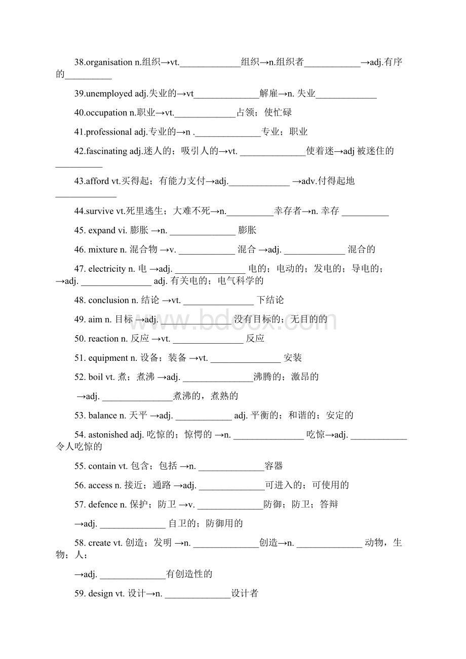 高考英语词性转换知识点精编版必修一 选修八含答案.docx_第3页