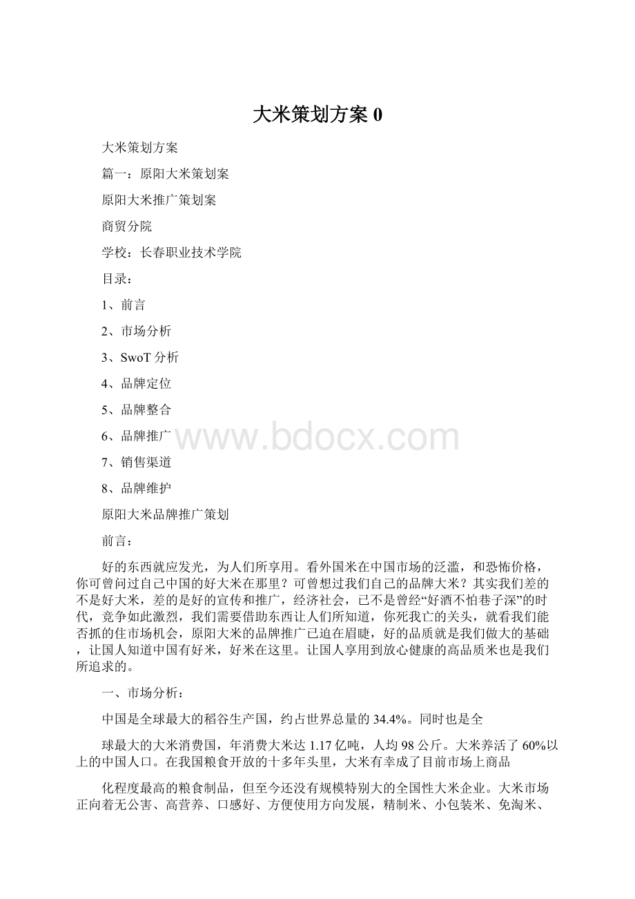 大米策划方案0.docx