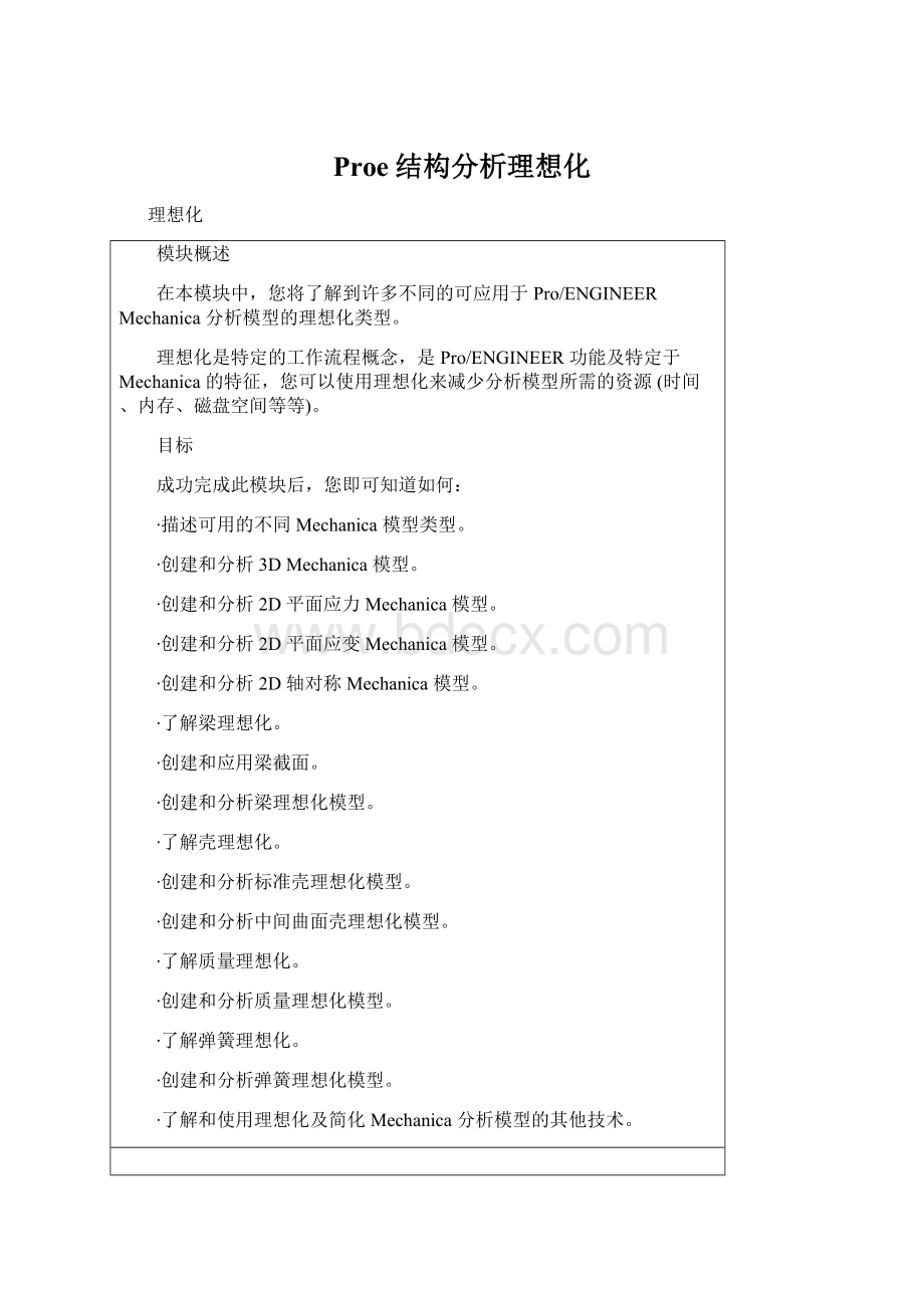 Proe结构分析理想化.docx_第1页