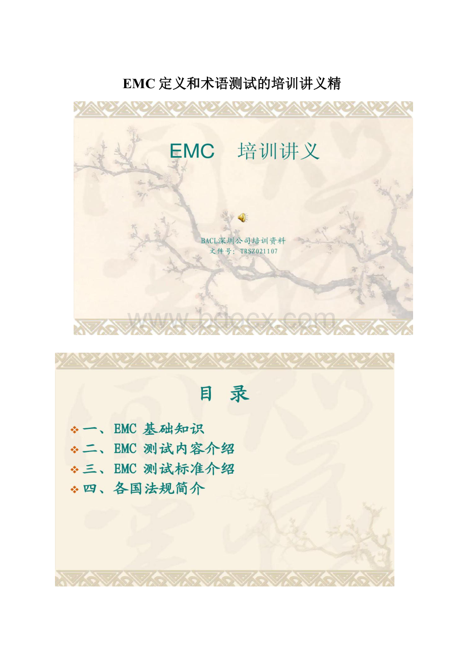 EMC定义和术语测试的培训讲义精Word文档下载推荐.docx